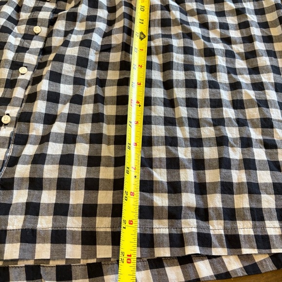 The Great Plaid Button Front Top Black Oversized Boxy Lagenlook Sleep Collection - Picture 7 of 8